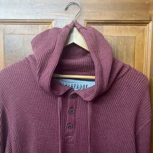 Weatherproof Vintage Maroon Thermal Hoodie, Men’s Large